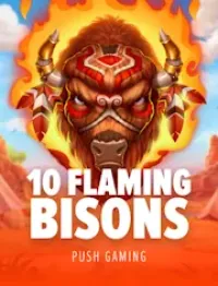 10 flaming bisons slot logo